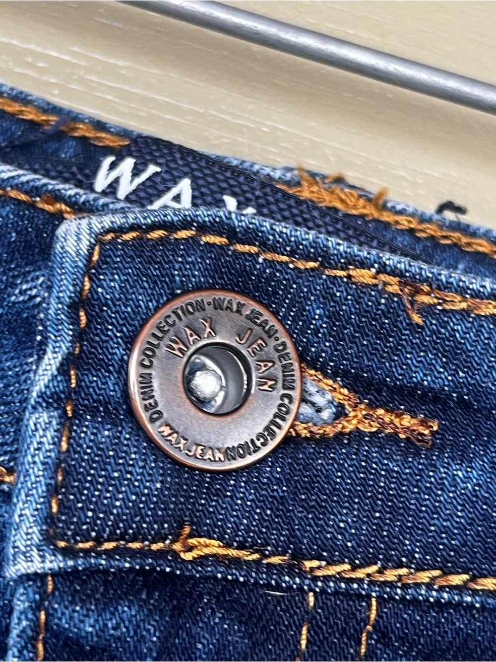 Wax Jean Raw hem Denim Mini Pencil Skirt Medium - Picture 6 of 10